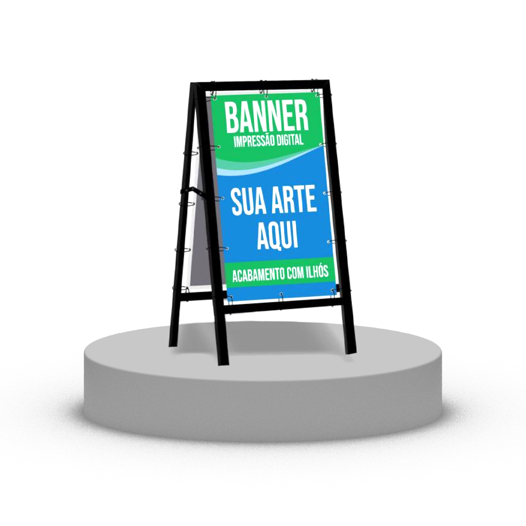 Totem cavalete de ferro para propaganda